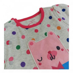 Adorable Bear & Polka Dot Baby Romper