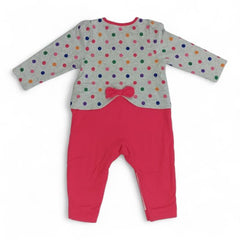 Adorable Bear & Polka Dot Baby Romper