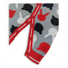 Knitted Bunny Print Baby Romper