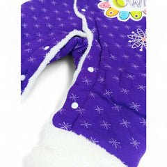 Cozy & Warm Owl-Print Baby Romper