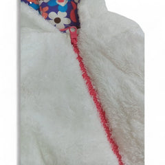White Fluffy Kids' Hooded Vest