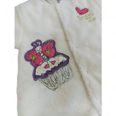 Cozy White Fluffy Baby Romper with Hood