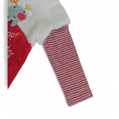 Happy Winter Red & White Striped Kids' Tunic Dress