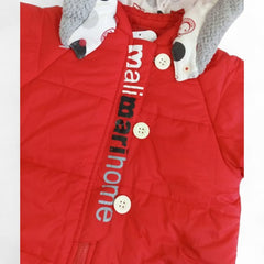 Cozy & Warm Red Padded Baby Snowsuit