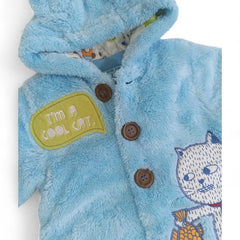 Cute Cat & Fish Fleece Romper