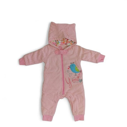 Sweet Birdie Pink Polka Dot Hooded Baby