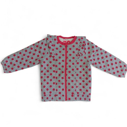 Playful Polka Dot Ruffle Jacket