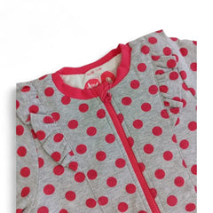 Playful Polka Dot Ruffle Jacket