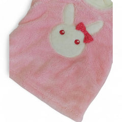 Cozy Pink Bunny Layered-Look Baby Top