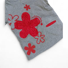 Grey & Red Flower Baby Hoodie
