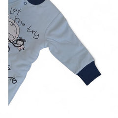 Little Explorer Long-Sleeve Baby Romper with Robot Graphic
