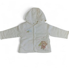 Cozy & Cute Hooded Fleece Baby Cardigan with Embroidered Bear