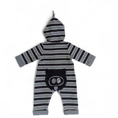 Cozy Full-Zip Baby Romper with Pockets