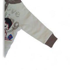 Cozy Cartoon Print Long-Sleeve Baby Romper