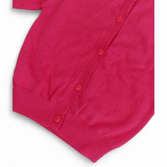 Adorable Ruffled Pink Cardigan for Baby Girls