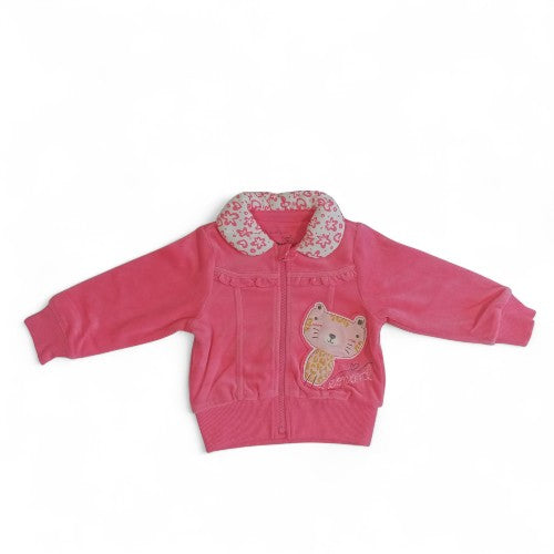 Cozy Pink Velour Kids' Jacket