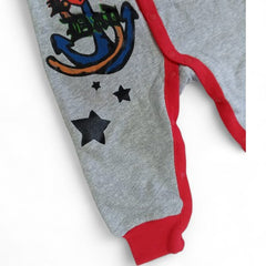 Cozy Hooded Baby Romper with Rocking Horse Design