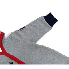 Cozy Hooded Baby Romper with Rocking Horse Design