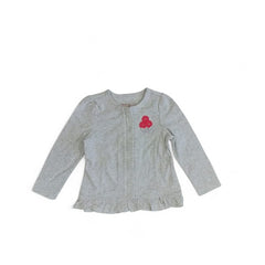 Soft Heather Grey Hooded Baby Cardigan