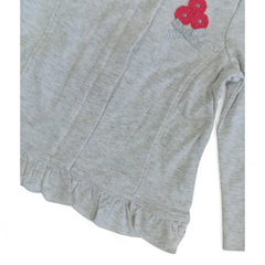 Soft Heather Grey Hooded Baby Cardigan