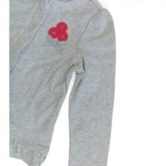 Soft Heather Grey Hooded Baby Cardigan