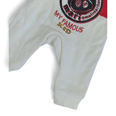 Two-Tone Baby Jumpsuit with Character Logo