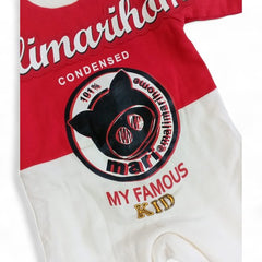 Two-Tone Baby Jumpsuit with Character Logo