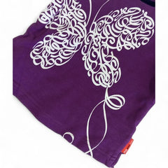 Charming Butterfly Print Long-Sleeve T-Shirt - Purple