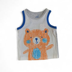 2pc Playful Crayon Bear Baby Tank Top