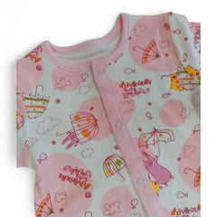 Whimsical Umbrella & Hot Air Balloon Baby Romper