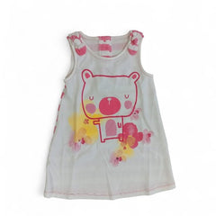 Whimsical Bear & Floral Baby Dress