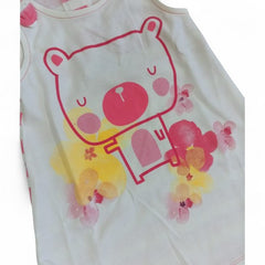 Whimsical Bear & Floral Baby Dress