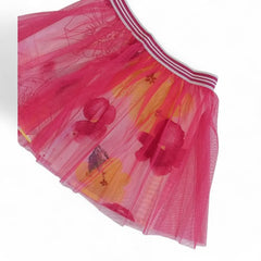 2Pc Watercolor Floral Cold-Shoulder Top for Baby Girls