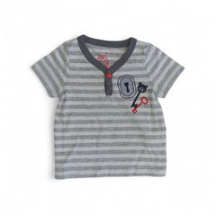 Cute & Comfy Striped Keyhole T-Shirt