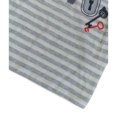 Cute & Comfy Striped Keyhole T-Shirt