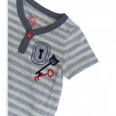 Cute & Comfy Striped Keyhole T-Shirt