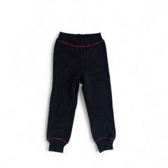 Cozy Kids' Navy Blue Sweatpants with Red Stitching