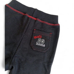 Cozy Kids' Navy Blue Sweatpants with Red Stitching