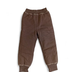 Kids' Brown Fleece Jogger Pants