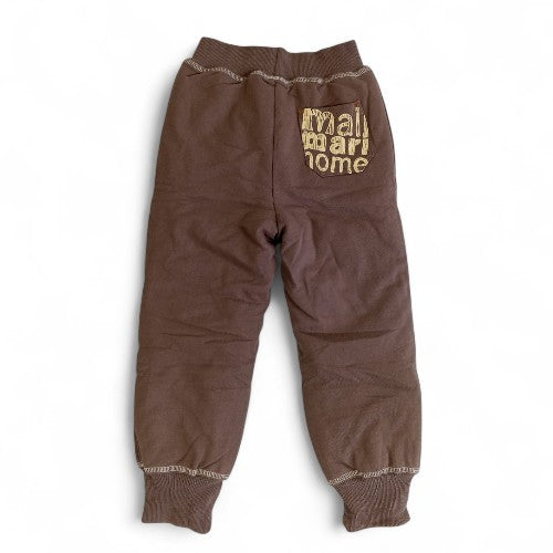 Kids' Brown Fleece Jogger Pants