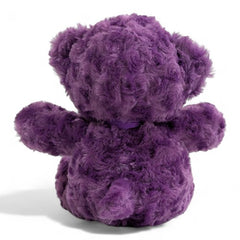 Cuddly Purple Plush Teddy Bear with Satin Bow