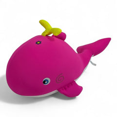 Adorable Pink Whale Plush Toy with Yellow Spout