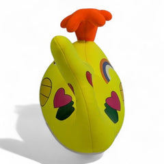 Cheerful Whale Plush Toy with Rainbow and Hearts