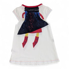 Playful Superhero Graphic Sleeveless T-Shirt Dress