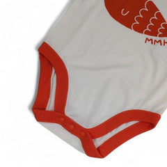 Adorable Red Fish Baby Romper with "MMH" Graphic