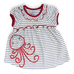 Adorable Striped Octopus Baby Dress