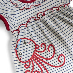Adorable Striped Octopus Baby Dress
