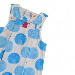 Adorable Girls Blue & White Party Dress