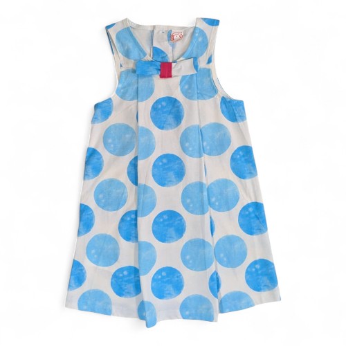 Adorable Girls Blue & White Party Dress