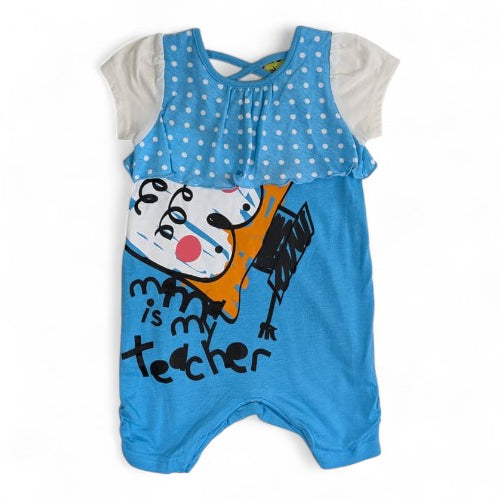 My Mom Is My Teacher" Blue Toddler T-Shirt with Owl Graphic